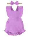 Fullfamous Infant Baby Girl Clothes Outfits Romper Spring Summer Clothing Onesie Bodysuit Jumpsuit Ropa De Bebe Nia Purple 12-18