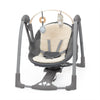 Ingenuity Every Season Swing 'N Go Portable Swing - Cooling And Warming Fabrics, Detachable Sustainable Wooden Bar, Music, Motor