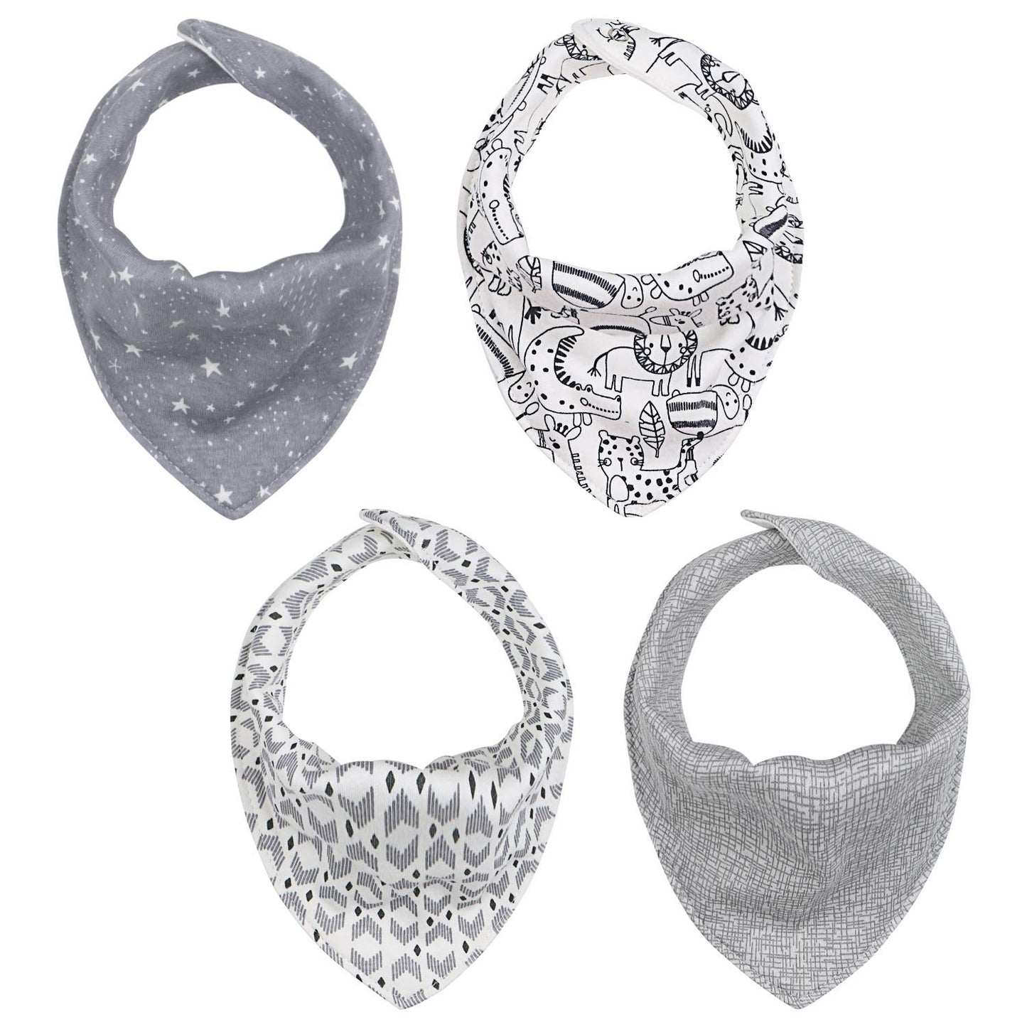 The Peanutshell Bandana Drool Bibs For Baby Boys Or Girls - 8 Pack Set For Feeding, Teething, Drooling