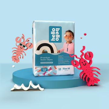 Hello Bello Premium Swim Diapers I Affordable And Eco-Friendly Disposable Swim Dipes For Babies And Kids I Size Medium - Diaper