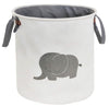 HIYAGON Storage Baskets,Cotton foldable round Home organizer Bin for Baby Nursery,Toys,Laundry,Baby clothing,Gift Baskets(Elepha