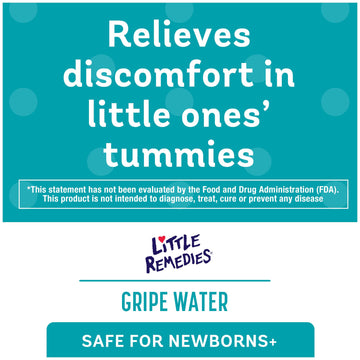 Little Remedies Gripe Water For Babies, Colic And Baby Gas Relief For Newborns, 4 Fl Oz, 6 Pack