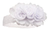 Cherished Moments 'Petals White Chiffon Baby Headband For Christenings, Baptism And Baby Blessing