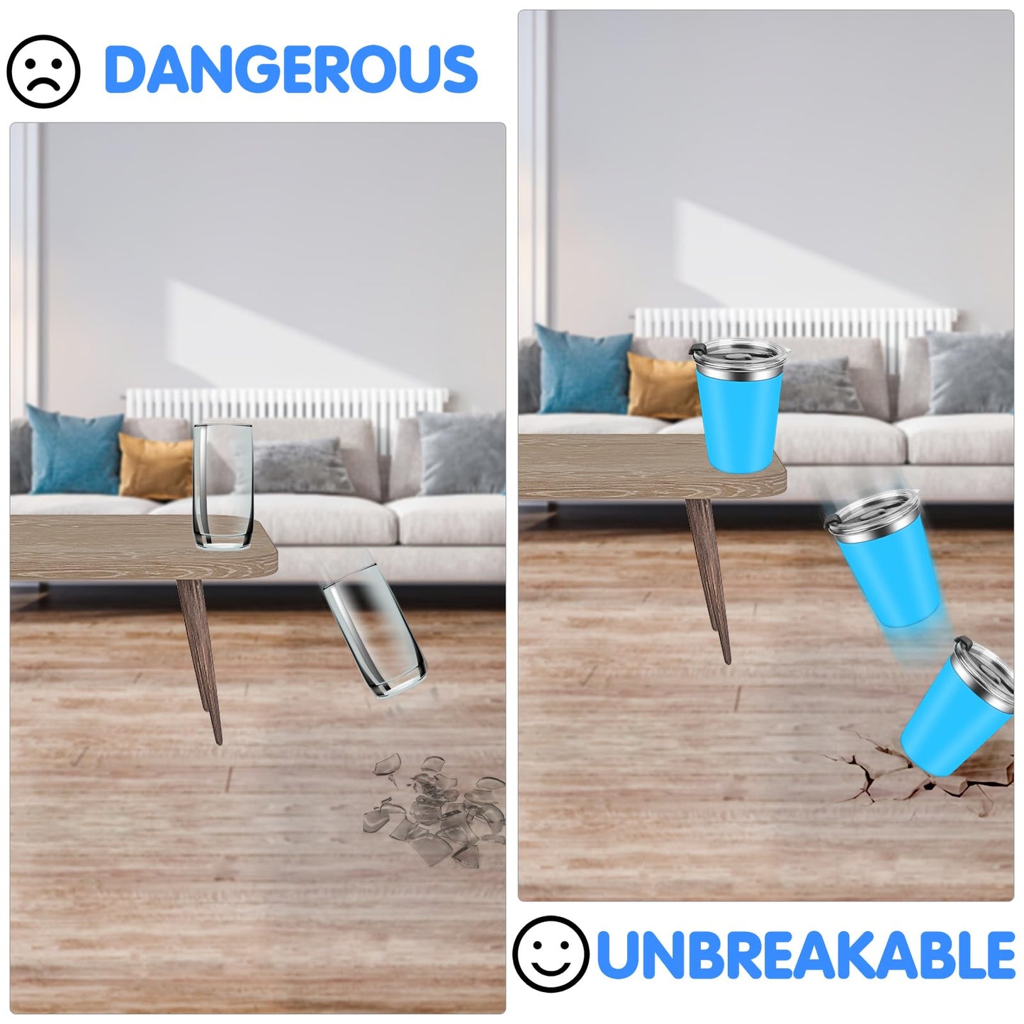 Ewsnmata Kids Cups With Lids Spill Proof, Stainless Steel Sippy Cups With Sleeve, 12Oz Toddlers Straw Tumbler For School, 6 Pack