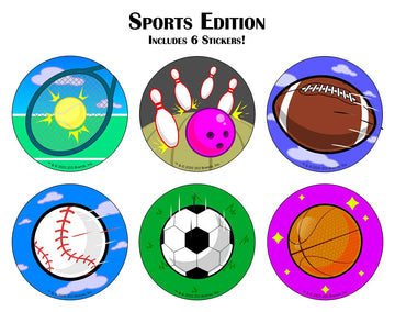 Kidswitch Lightswitch Extension For Toddlers - Sports Edition - 3 Count - Includes 6 Themed And 6 Blank Art Decals