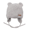 Bavst Baby Beanie Hat For Winter With Earfalp Cute Bear Kids Toddler Girls Boys Warm Knit Cap 0-2Years(Grey, S)