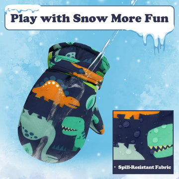 Sarfel Toddler Snow Gloves Ages 2-4 Toddler Ski Gloves For Toddlers 1-3 Toddler Snow Mittens Toddler Gloves Toddler Mittens 4T