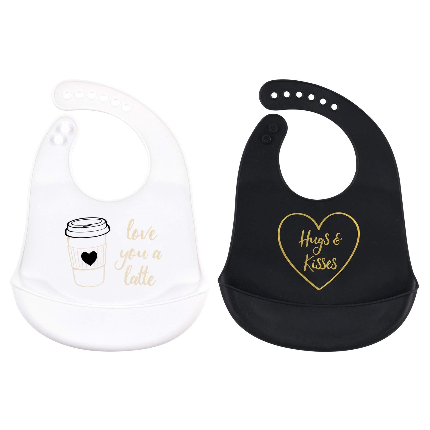 Hudson Baby Unisex Baby Silicone Bibs, Latte, One Size