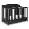 Graco Benton 5-In-1 Convertible Crib With Drawer (Black) - Converts From Baby Crib To Toddler Bed, Daybed And Full-Size Bed, Fit