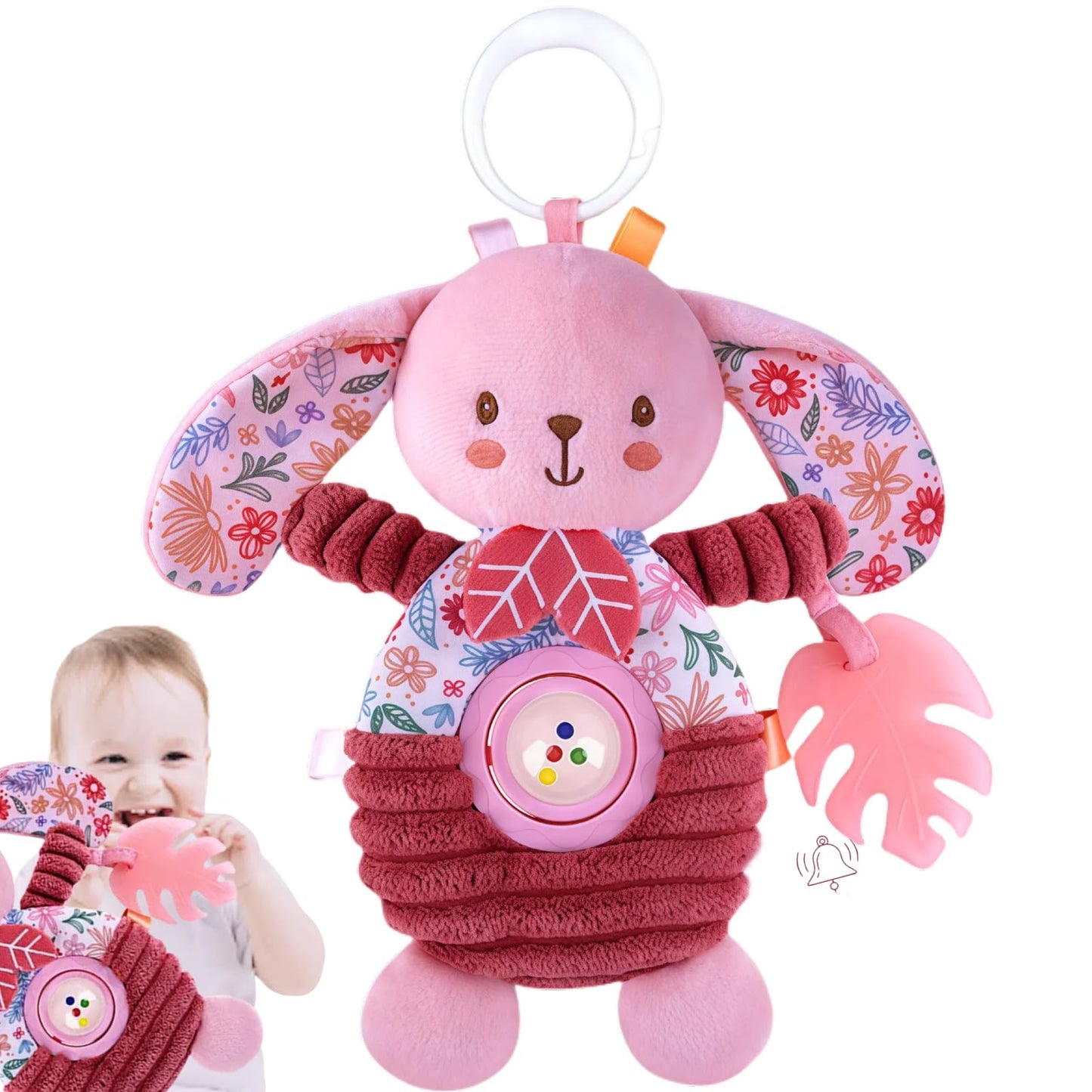 chochumy Baby Crib Toys Hanging Stroller Car Seat Toy for Infant 0-3-4-5-6-7 Months, Newborn Girl Boy Christmas Shower Gifts, Se