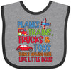 inktastic Planes Trains Trucks and Toys Nothing Quite Like Little Boys Baby Bib Heather and Black 3b18d