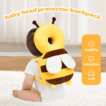 Grnstf Baby Toddler Head Protector, Baby Head Protection Backpack, Adjustable(Bee)
