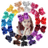 15Pcs Bling 6 Inch Hair Bows Large Big Sparkly Glitter Sequin Bows Alligator Hair Clips For Baby Girls Toddlers Kids Children Te
