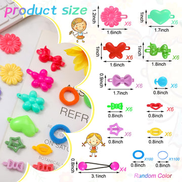 1184 Pcs Hair Accessories For Girls Self Hinge Girls Hair Barrettes Baby Hair Ties Elastic Hair Bands Assorted Elastic Ponytail