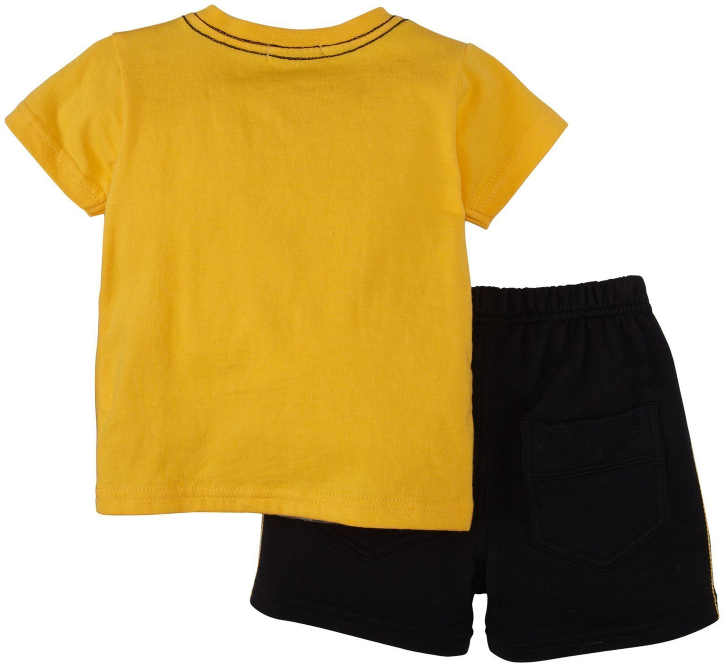 Petit Lem Sophisti Cat 2 Piece Short Set (Baby) - Yellow-6 Months