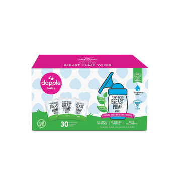 Breast Pump Wipes By Dapple Baby, Hypoallergenic & Powered By Plants, Removes Milk Residue, Leaves No Taste, Singles, Fragrance