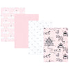 Hudson Baby Unisex Baby Cotton Flannel Burp Cloths, Fairytale Princess, One Size