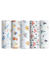 ORANGE SUGAR Swaddle for New Born Baby | Set of 5 | 100% Soft Cotton, Muslin Cloth for New Born Baby, Baby Swaddle Wrap Starry