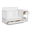 Graco Shiloh 5-In-1 Convertible Crib & Changer With Drawer (White) - Greenguard Gold Certified Baby Crib Crafted From Wood, Conv