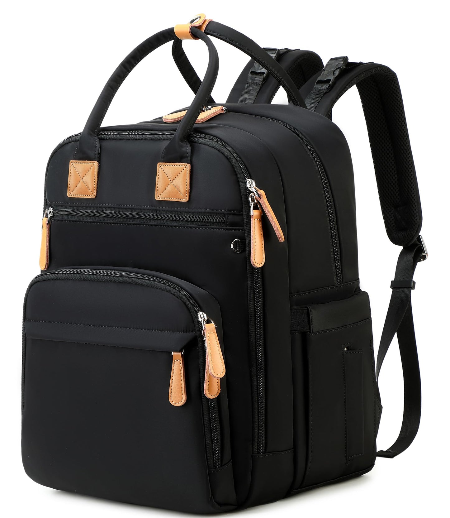 LORADI 18 Pockets Large Diaper Bag Backpack with Waterproof Pockets and Stroller Buckle, Convertible Baby Bag (XL Black, Extra L