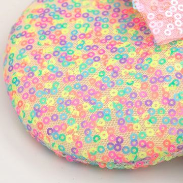 Foeran Mouse Ears Headbands Shiny Bows Mouse Ears Glitter Party Princess Decoration Cosplay Costume For Girls Women (Rainbow-2)