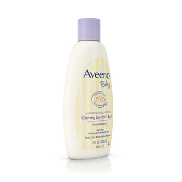 Aveeno Baby Calming Comfort Bath Wash, Tear Free, Lavender & Vanilla, 8 Fl. Oz. (Pack Of 6)