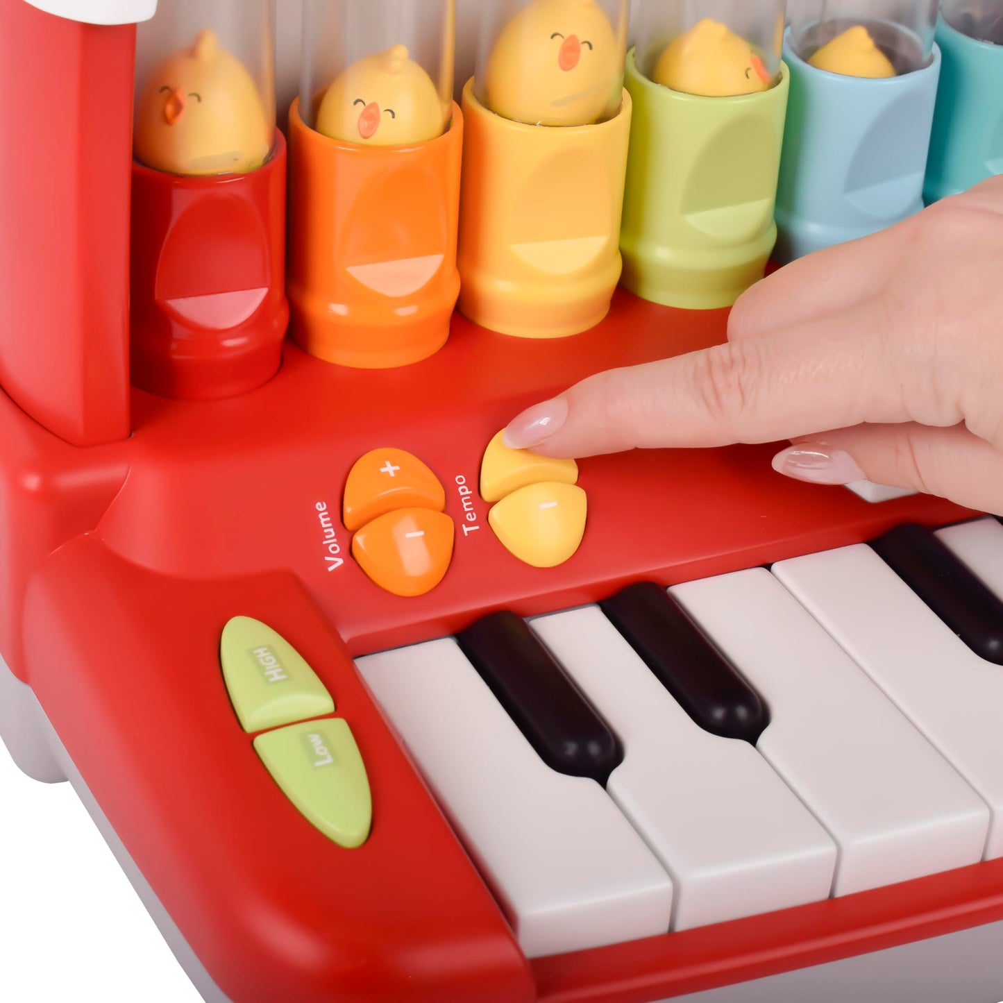Farm Animals Keyboard Preschool Learning Toy with Silly Sounds and Light-Up Piano with Learning Songs for Infants Ages 6+ Months