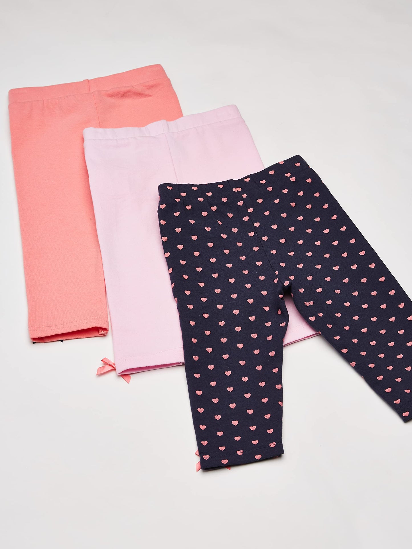 Hudson Baby Unisex Baby Cotton Pants and Leggings Hearts, 3 Toddler