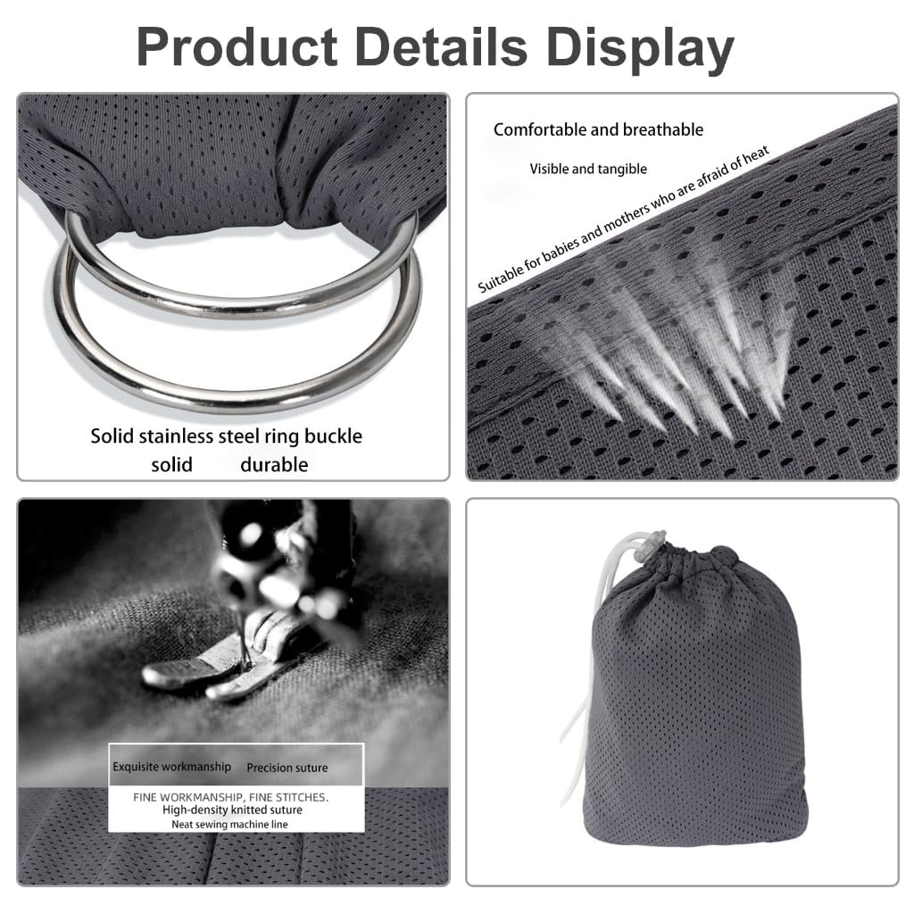 CUBY Water Baby Sling Carrier Breathable Mesh Baby Wraps Carrier Adjustable Ring Sling Baby Carrier Infant Carrier for Summer Sw