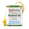 Oyo Baby Kachi Ghani Pure Mustard Baby Oil |Wood Pressed |Best For Bone Developmemt And Healthy Muscles Baby Hair Oil Nourishes