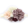 My Lello Headband Shabby Fabric Flower Cluster Baby - Infant - Toddler - Girl Stretchy Elastic Vintage Mix