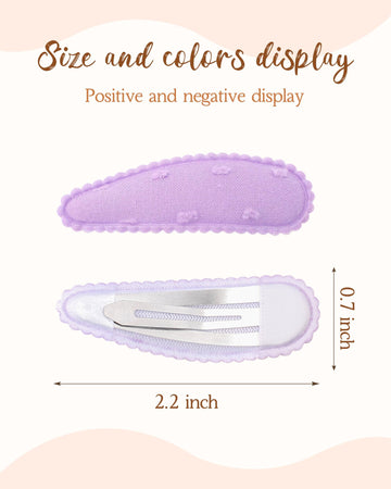 Doboi 40 Pcs Floral Print Snap Hairpins, Hair Bows Clips, And Barrettes For Girls - Non-Slip Wrapped Flower Clips Hair Accessori