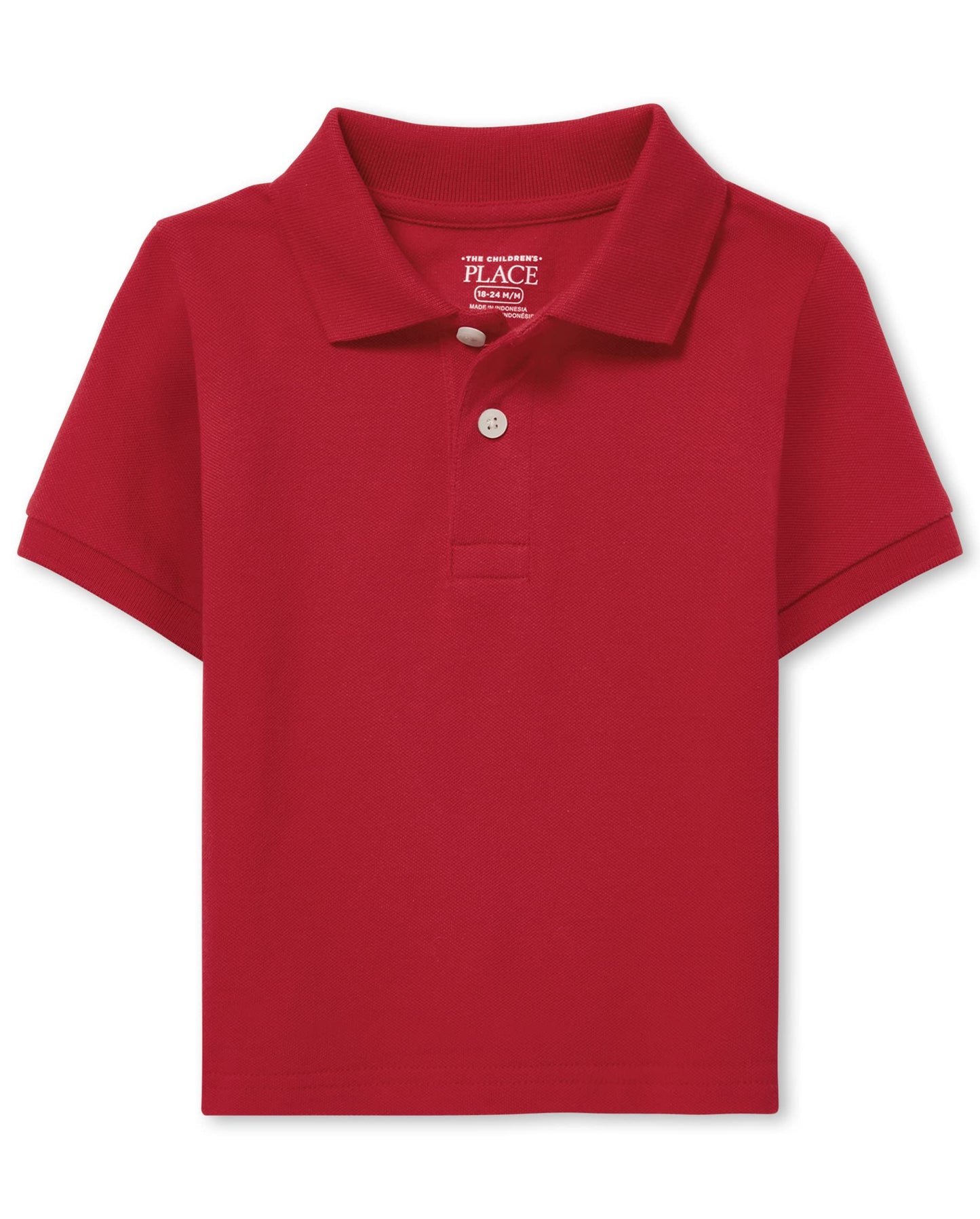 The Childrens Place baby boys and Toddler Uniform Pique Polo Shirt, Classic Red, 6-9 Months US