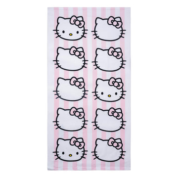 Jay Franco Hello Kitty Bath Towel & Bath Buddy Set - Bathtub Accessories - Includes 25 X 50 Inch Microfiber Towel 10 Inch And Wh