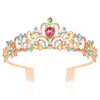 Chanaco Crystal Crown Headband For Girls, Rapunzel Kids Hair Accessories With Princess Tiara And Crowns