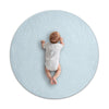 Byrd & Blume Round Baby Play Mat, Organic Cotton Soft Padded Nursery Floor Mat, Safe Hypoallergenic Baby Mat, Reversible, Foldab