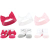 Hudson Baby Baby Girls' Headband And Socks Giftset, Pink White, One Size