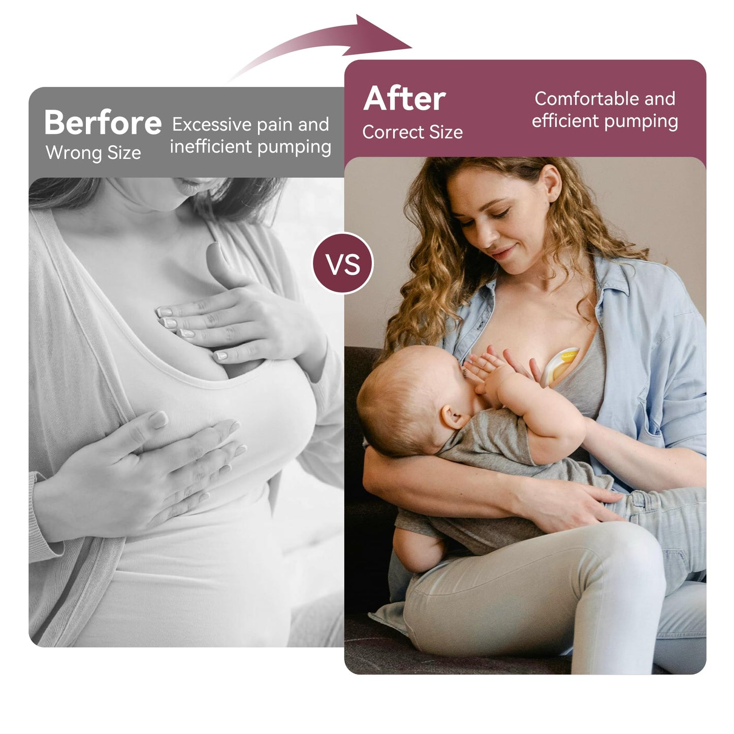 Tovvild 16Mm Flange Inserts For 24Mm Flange/Shield, Compatible With Momcozy/Medela/Mommed/Bellababy/Spectra Breast Pumps, Pump P