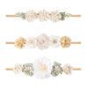 XuoAz Baby Girls Floral Headbands Set-Flower Crown Elastic Hairband for Newborn Toddler Hair Accessories (Pack of 3)