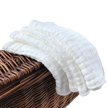 Synrroe Muslin Burp Cloths 4 Pack Large 20' By 10' 100% Cotton 6 Layers Extra Absorbent And Soft