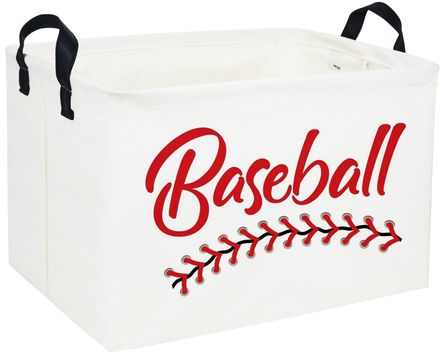 DDBASKET Rectangular Baseball Baskets Easter Gift Basket Empty Kids Storage Bins Baby Boy Basket Kids Baseball Toy Storage Bin O
