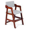 Ezebaby Wooden High Chair For Toddlers To Teens, Adjustable Kids Study Chair With Steps, Kids Dining Chair With Removable Cushio