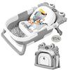 Collapsible Baby Bathtub For Newborns With Thermometer And Soft Floating Cushion Portable And Foldable Travel Baby Boy Bath Tub