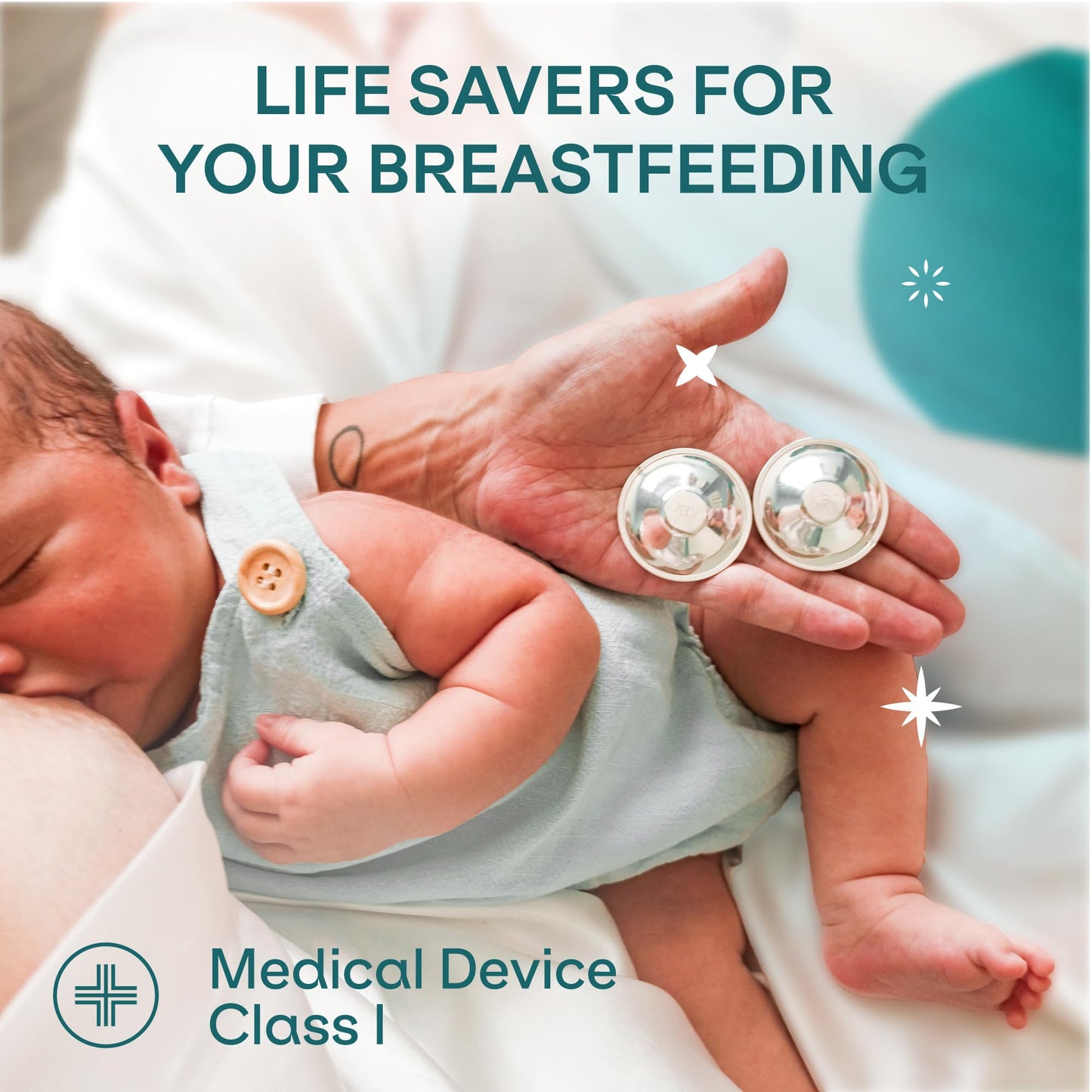 Koala Babycare The Original Silver Nursing Cups - Nipple Shields For Nursing Newborn -Breastfeeding Essentials - Protect And Soo