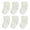 Vwu Baby Toddler Kids Ankle Crew Socks With Grips Unisex Warm Thick Cotton Winter Socks 0-3 Months, White