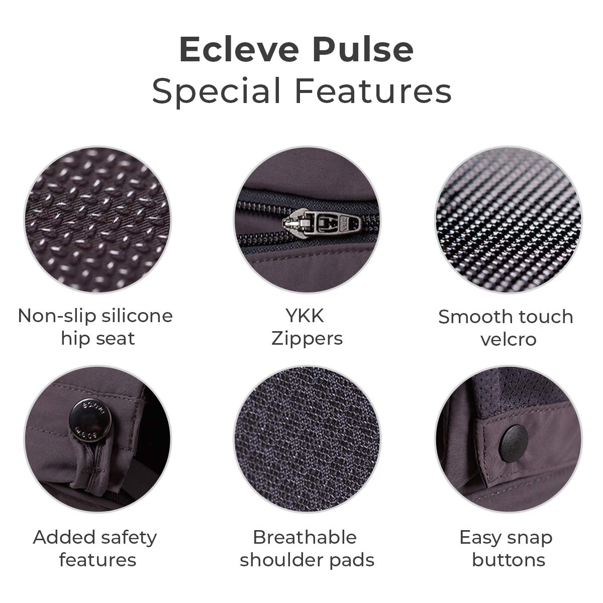 CLEVE Pulse Ultimate Comfort Hip Seat Baby Carrier - Award-Winning 9 Position Front & Back Carry - US Safety Certified Up to 4