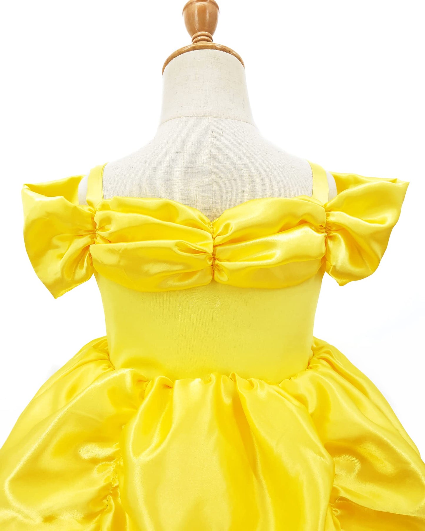 Tyhtym Princess Costumes Little Girls Dress Up Fancy Halloween Christmas Party (Yellow, 2-3T)