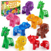 Coogam Number Matching Toy Set, 10pcs Double-Sided Animal Number Counting Game, Preschool Montessori Fine Motor Skill Mathematic