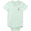 Carhartt Baby Short-Sleeve Pocket Bodysuit, Surf Spray Green, 18M