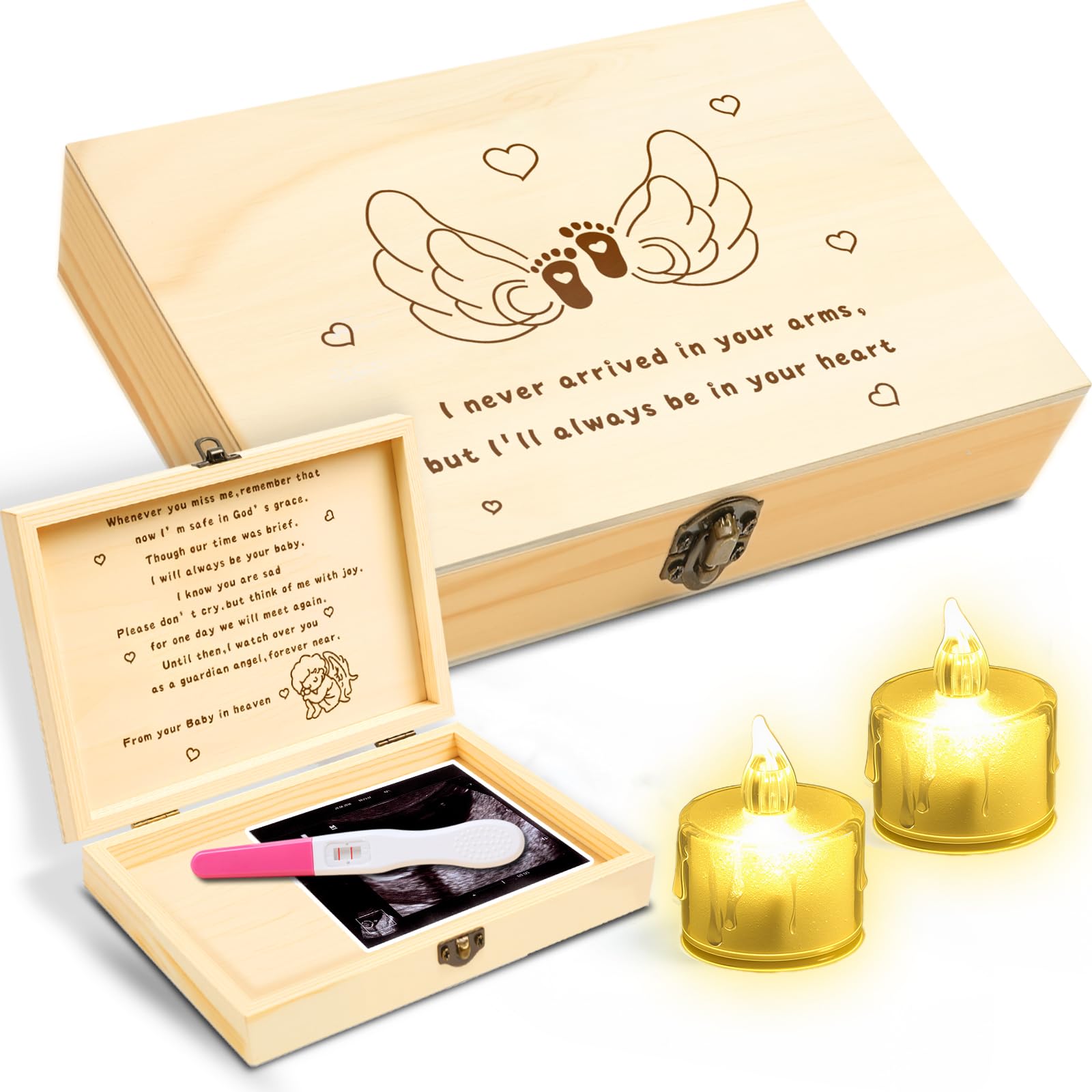 Miscarriage Gifts For Mothers, Miscarriage Memorial Box With Candle, Angel Baby Memorial Gift, Child Loss Memorial Sympathy Gift